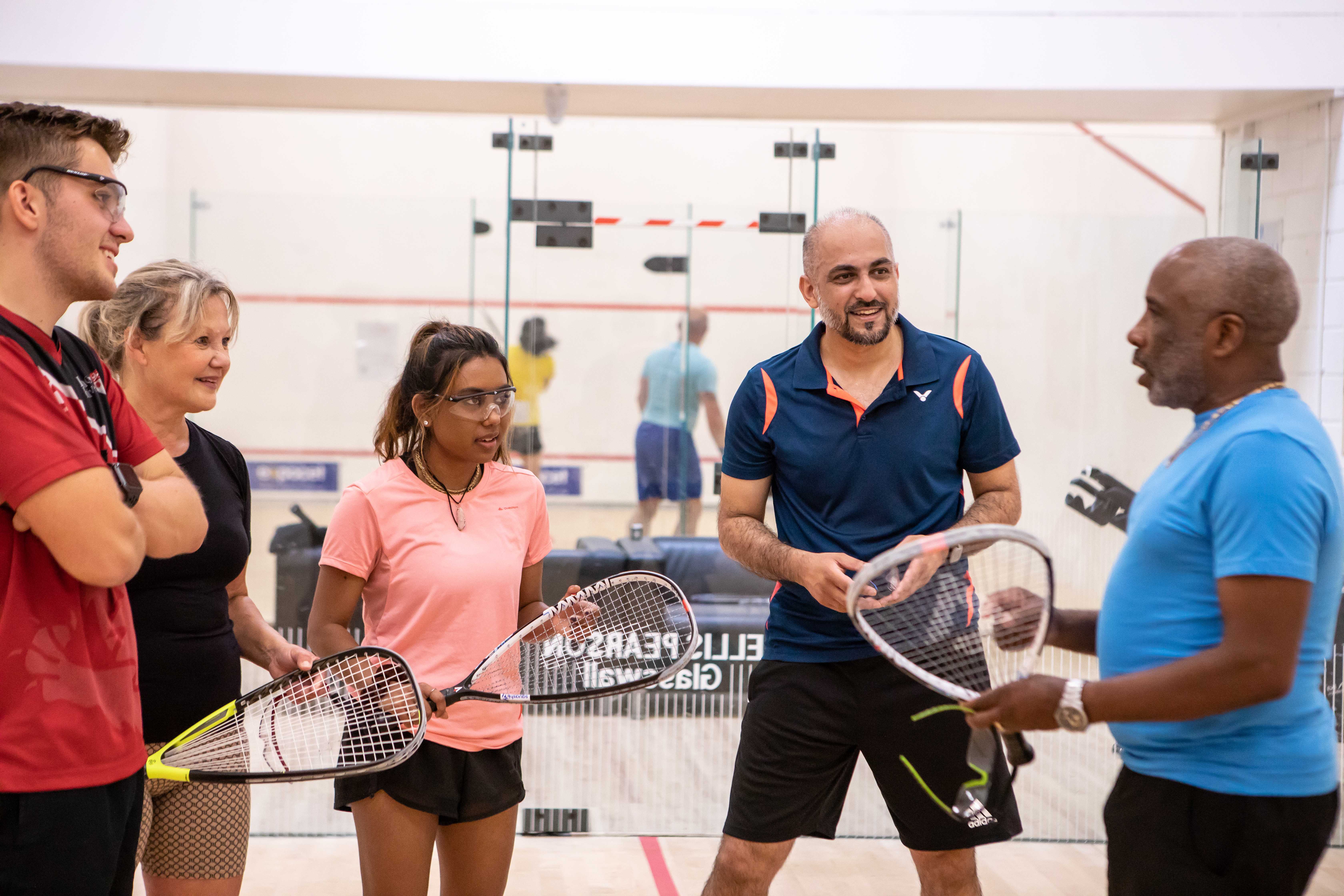 People playing squash